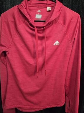 adidas Pink Pullover Hoodie